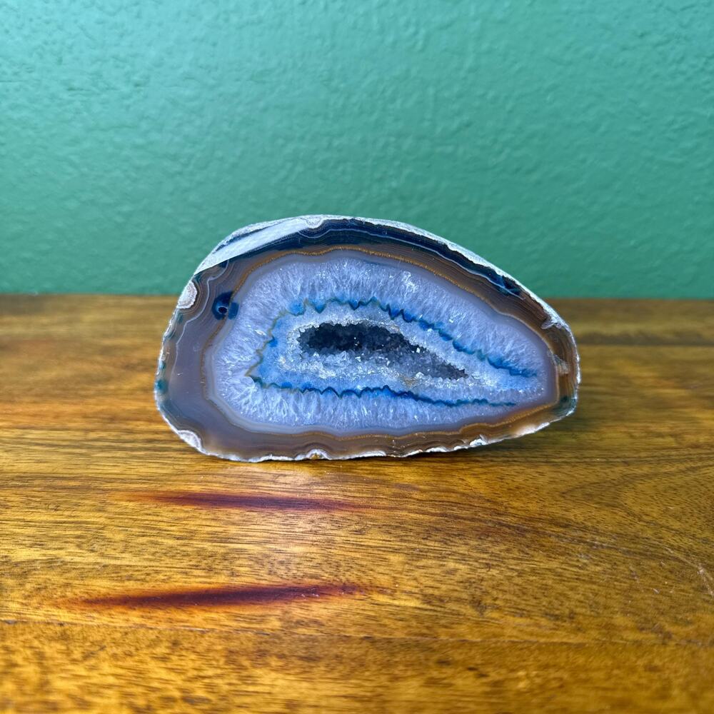 Blue Agate Geode Nodule